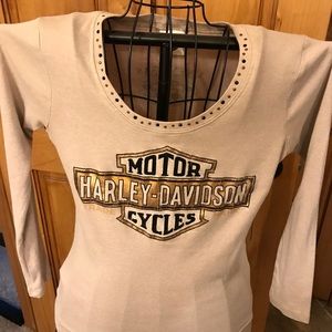 Tan long sleeve with bling